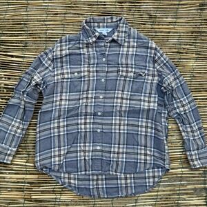 3 FOR $15 DEAL‎ / Gray Plaid Flannel The Boyfriend Shirt Size Small - PVBUNDLE